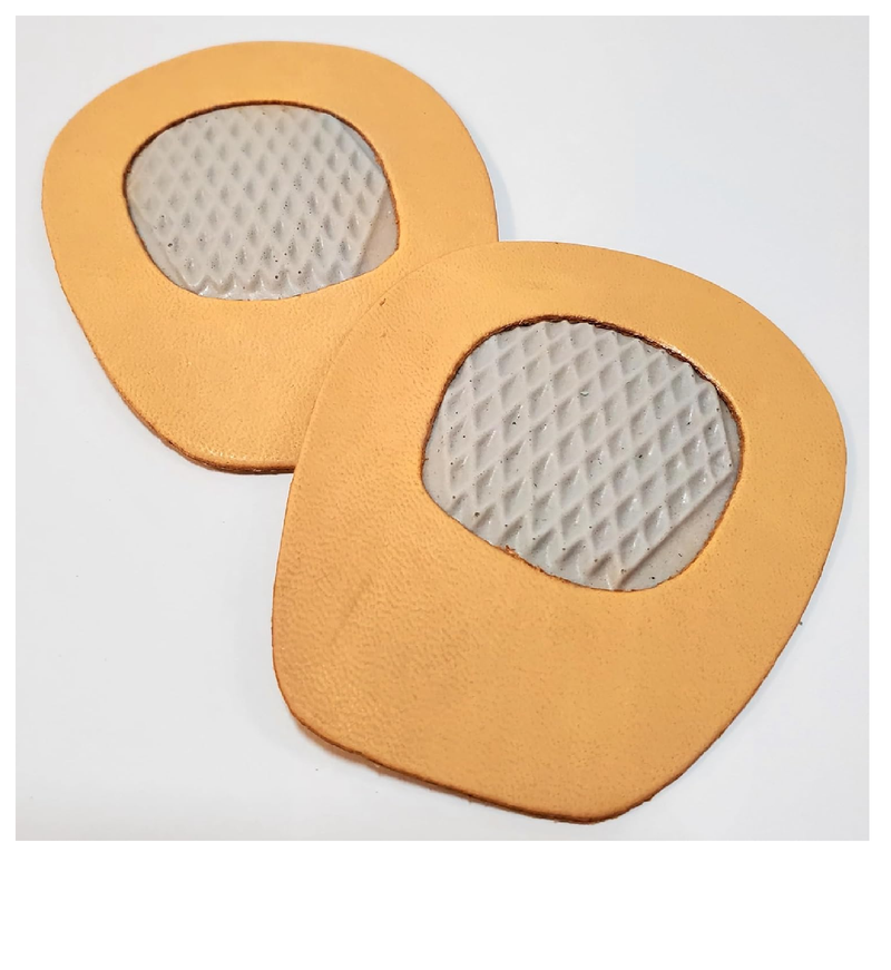 Tacco Halter Cushions | Color Natural | Leather - Pair | Self Adhesive