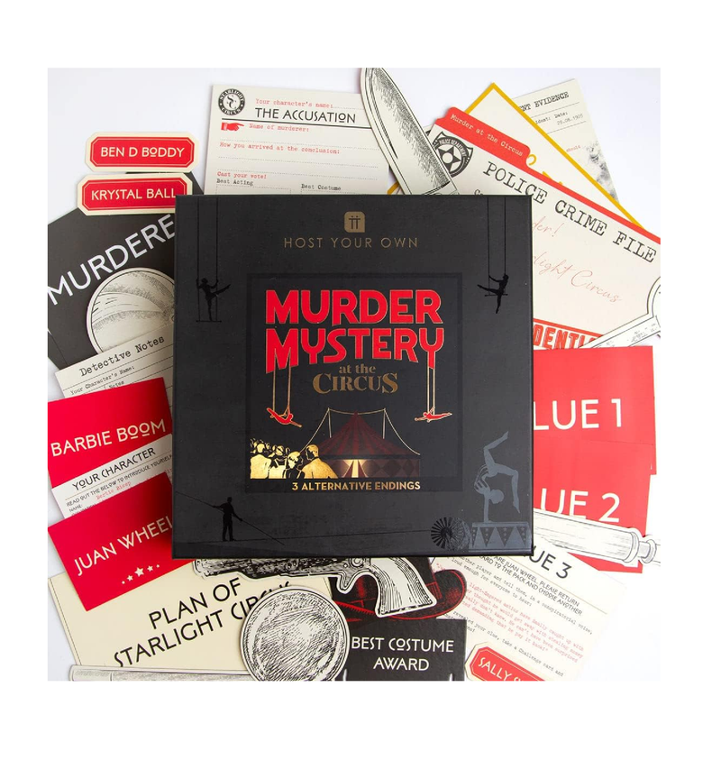 Talking Tables Circus Murder Mystery Game at Home  Host Your Own Games Night and Solve The Crime