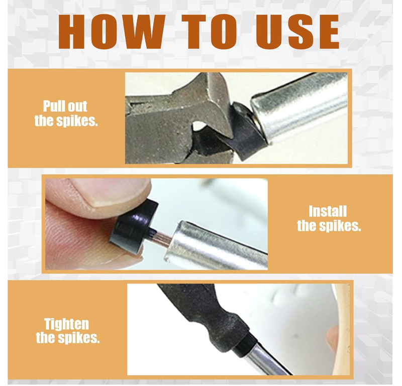 Tanstic 30 Pairs Women's High Heel Shoes Replacement Tips Pin with 6" Heel Pliers Kit, 8mm 9mm 10mm 11mm 12mm High Heel Shoe