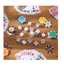 25 Pieces Polyhedral Dice Set 6 Sided Game Dice Set with Black Pouch for Table Games Light Color Right Angle