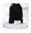 25 Pieces Polyhedral Dice Set 6 Sided Game Dice Set with Black Pouch for Table Games Light Color Right Angle
