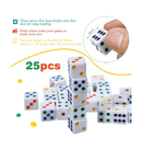 25 Pieces Polyhedral Dice Set 6 Sided Game Dice Set with Black Pouch for Table Games Light Color Right Angle