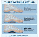 Removable High Arch Support Shoe Inserts for Men Women, Orthopedic Insoles for Plantar Fasciitis,