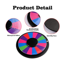 Tezam 8 Inch Heavy Duty Spinning Prize Wheel Double Sided 8/16 Slot Color Tabletop Roulette Wheel of Fortune Dry Erase Spin Wheel Win The Fortune Spin Game for Carnival and Trade Show