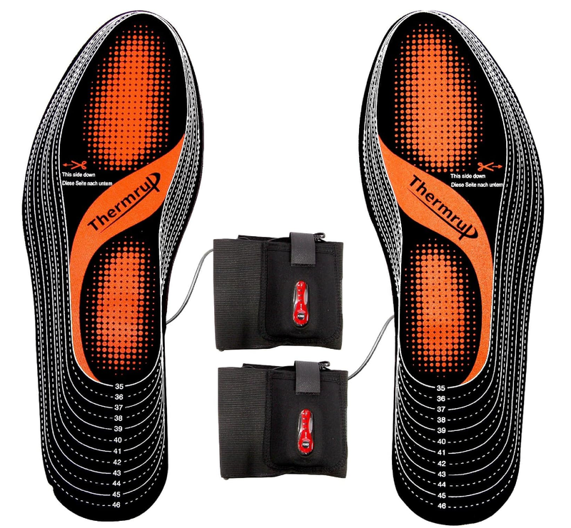 Electric Heated Insoles Foot Warmers Rechargeable Li-Ion Battery(4 Temperature Settings) Size 4.5-14, High Temperature