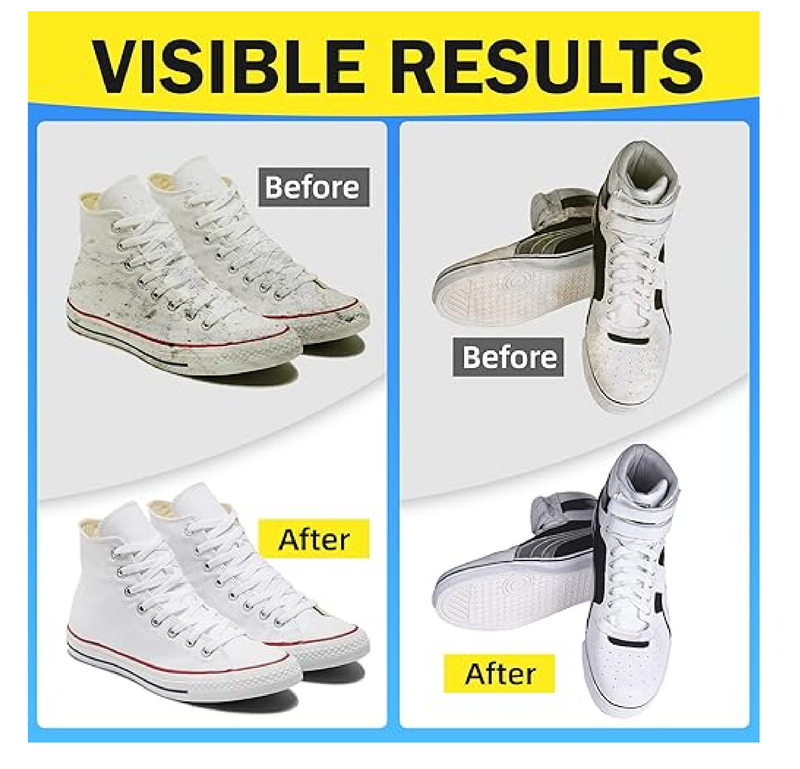 Shoe Cleaner Kit, Deep Cleaning Sole & Sneaker Cleaner, White Shoe Cleaner for Sneakers,