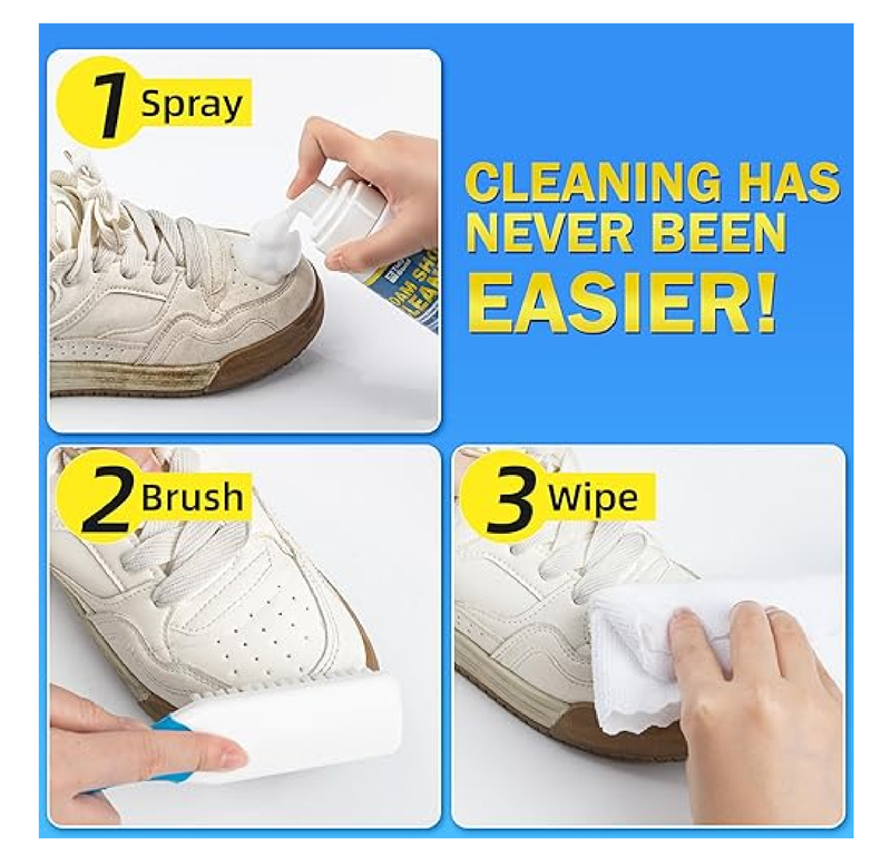 Shoe Cleaner Kit, Deep Cleaning Sole & Sneaker Cleaner, White Shoe Cleaner for Sneakers,