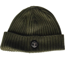 Timberland Men's Ribbed Watch Cap with Logo Plate