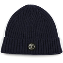 Timberland Men's Ribbed Watch Cap with Logo Plate