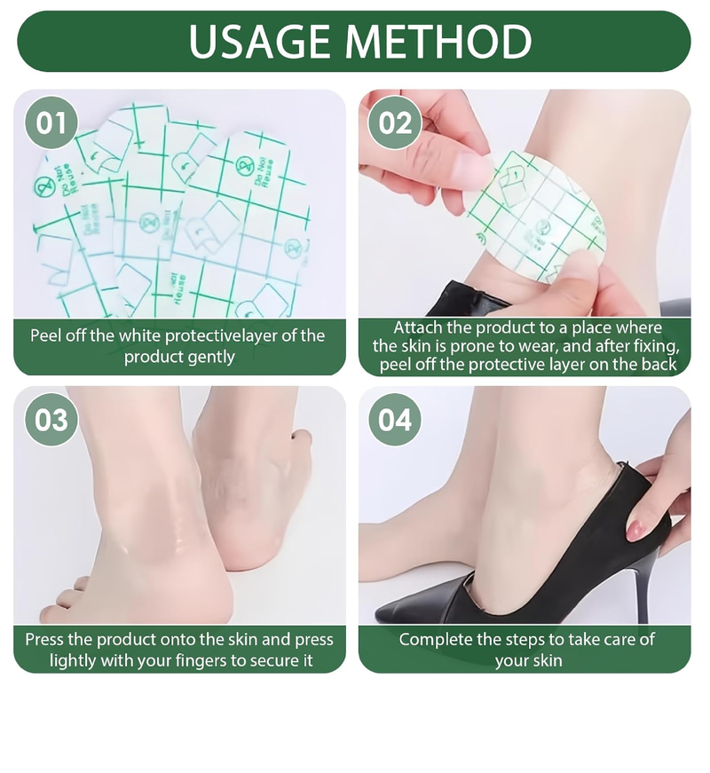 120 Pcs Self Adhesive Invisible Heel Anti-Wear Sticker for High Heels/Flats/Sandals/Athletic Shoes/Boots,