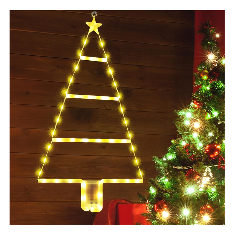 Toodour Christmas Decorations Lights, 2ft LED Ladder Lights, Multicolor Christmas Wall Window Hanging Lights