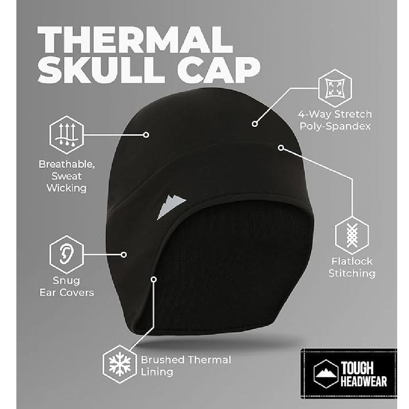 Tough Headwear Helmet Liner Skull Cap | Thermal Retention & Moisture Wicking