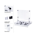 Trademark Games Acrylic 4 in a Row Game Fun Strategy Game and Tabletop Decoration Functional Desk Decor Black and White