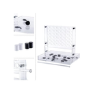 Trademark Games Acrylic 4 in a Row Game Fun Strategy Game and Tabletop Decoration Functional Desk Decor Black and White
