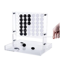 Trademark Games Acrylic 4 in a Row Game Fun Strategy Game and Tabletop Decoration Functional Desk Decor Black and White