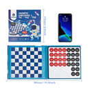 2 in 1 Checkers Sets Travel Toys Magnetic Travel Games Foam Checker Pieces Young Kids Family Board Game