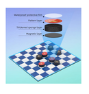 2 in 1 Checkers Sets Travel Toys Magnetic Travel Games Foam Checker Pieces Young Kids Family Board Game