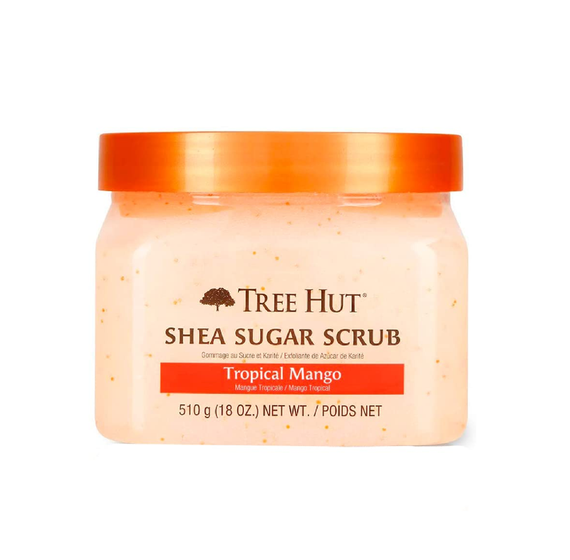 Tree Hut Shea Sugar Scrub Tropical Mango 18oz Ultra Hydrating and Exfoliating Scrub for Nourishing Essential Body Care