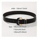 Trendy Oval Buckle Wide Belts Classic Solid Color PU Waistband Casual Jeans Pants Belt Dress Coat Girdle For Women Girls