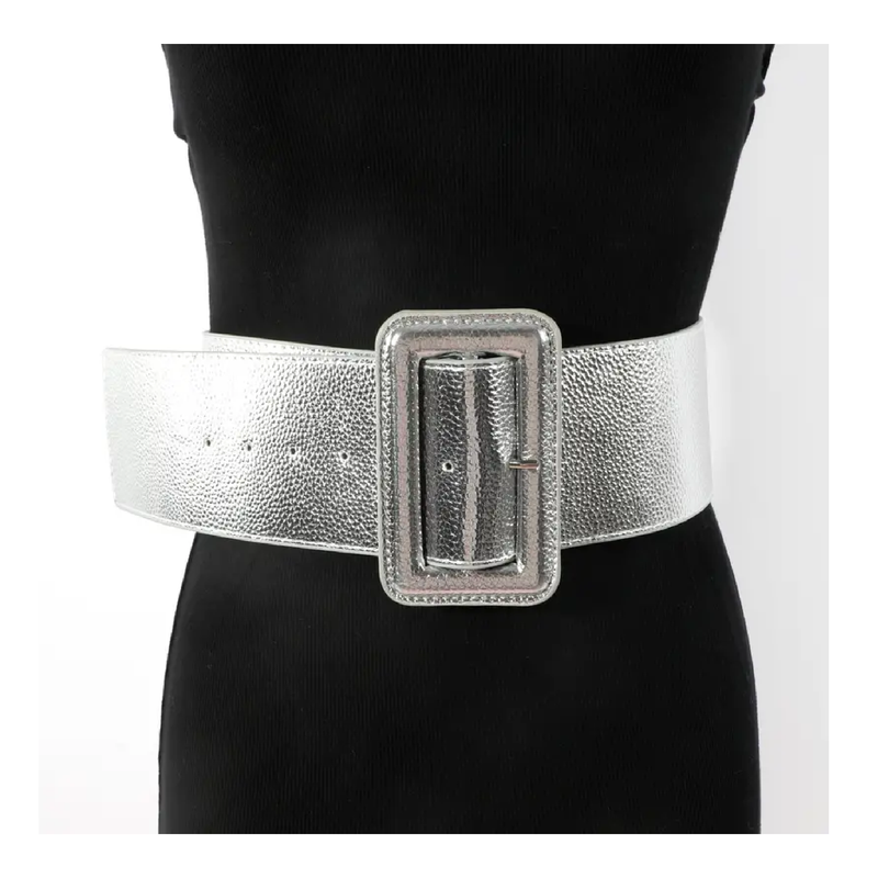 womens silver dress belts Silver Metal Belt with Crystal Rhinestones to decor women clothing