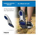 Tuli's Plantar Fasciitis Insoles, Full-Length Premium Shock-Absorbing