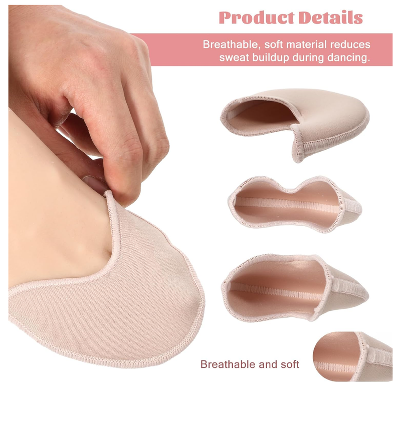 Toe Pads for Pointe Shoes, Ballet Toe Pads for Ballet Dancer, Pointe Shoe Toes Pad to Protect Toes and Feet