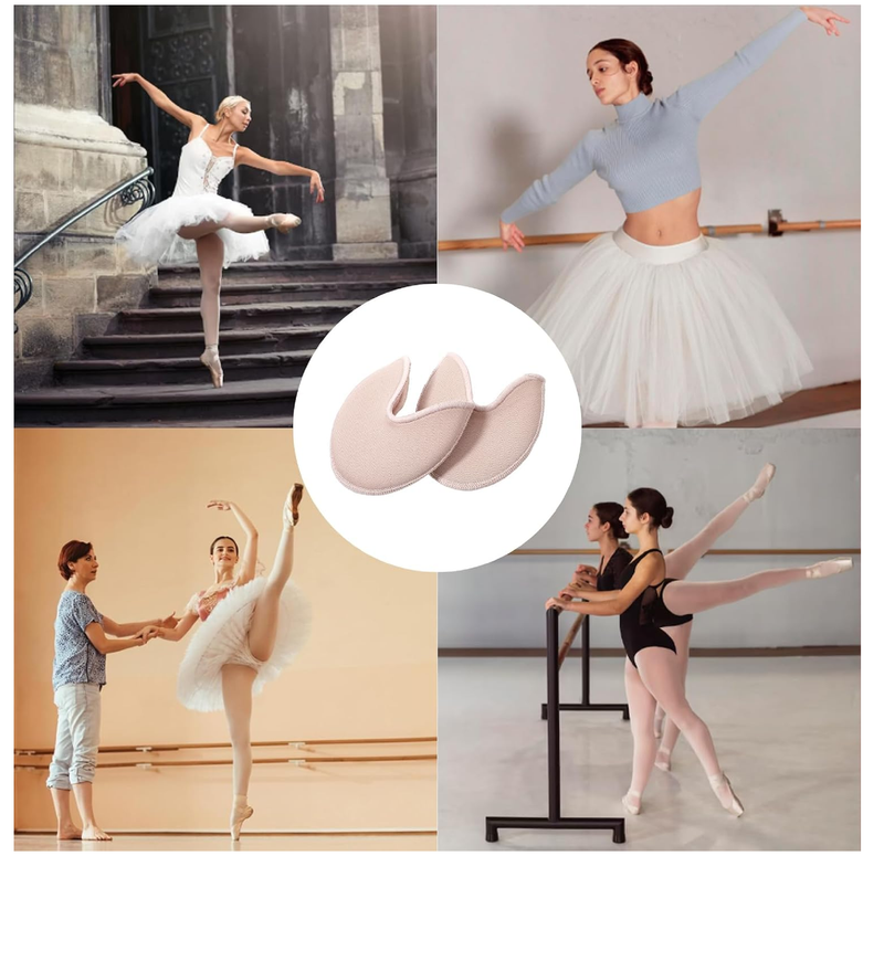 Toe Pads for Pointe Shoes, Ballet Toe Pads for Ballet Dancer, Pointe Shoe Toes Pad to Protect Toes and Feet