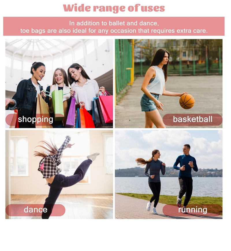 Toe Pads for Pointe Shoes, Ballet Toe Pads for Ballet Dancer, Pointe Shoe Toes Pad to Protect Toes and Feet