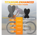 Carbon Fiber Insole 1 Pair Titanium-Enhanced for Recover Quicker of Turf Toe, Foot Fractures,