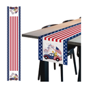 4th of July Patriotic Memorial Day Table Runner Stars Table Runner Stripes Check Plaid Runners for Independence