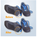 Unikstep 4 Pairs Shoe Heel Repair Plates Taps, Sneaker Heel Single Side Worn Rubber Patch,