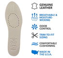 UOG Genuine Leather Insoles – Ultra-Thin, Breathable, Odor-Free Comfort