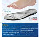 UOG Heavy Duty Memory Foam Insoles –Balance & Posture While You Walk. Pain Relief, Boosts Circulation,