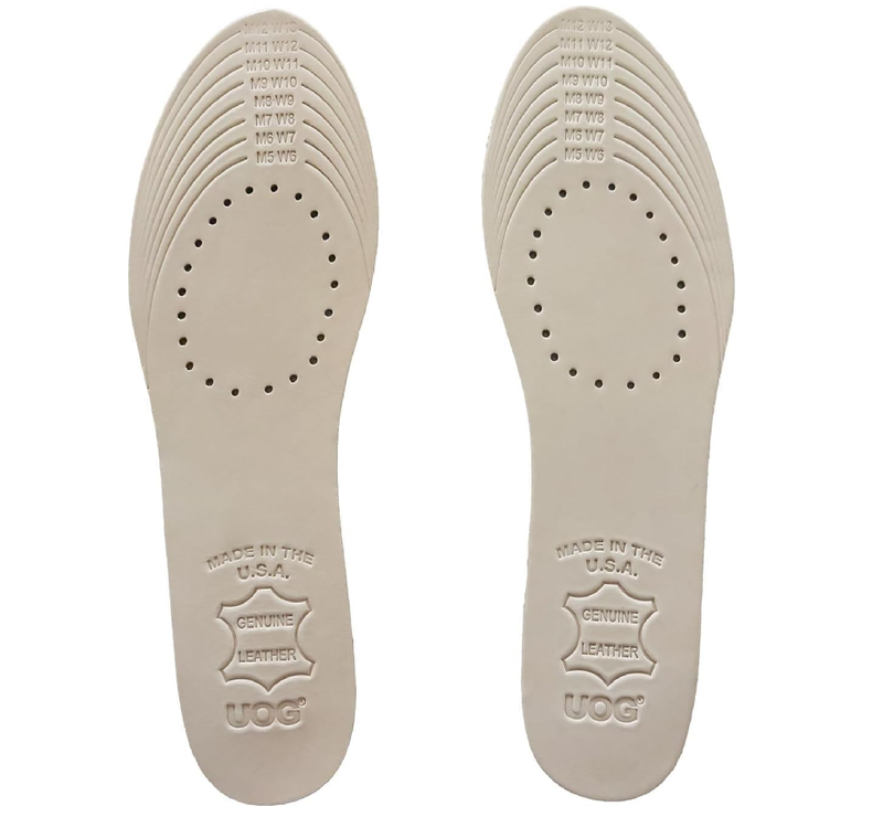 UOG Genuine Leather Insoles – Ultra-Thin, Breathable, Odor-Free Comfort