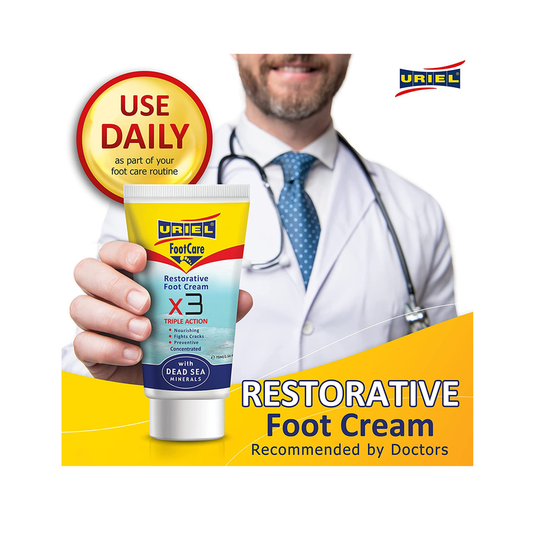 URIEL Foot Cream Stocking Stuffers Cream for Dry Cracked Heels Treatment Dry Feet Treatment Lotion for Women and Men Soothing and Quick Absorbing Cracked Heel Repair