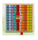 Umbresen Wooden Multiplication Board Game 100 Cubes Blocks Montessori 10x10 Times Table Tray with Answers Preschool Learning Toys Gift for Children Kids Multiplication Board