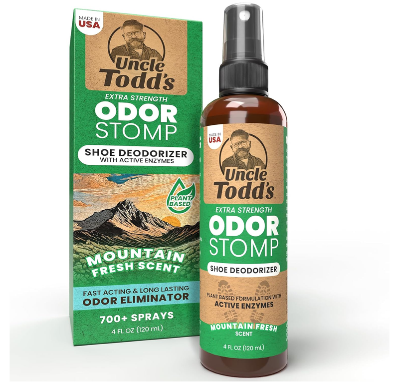 Uncle Todd's Shoe Deodorizer Spray - Proven & Powerful Enzyme Formula Spray for Shoe Odor Elimination in All Footwear