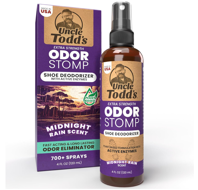 Uncle Todd's Shoe Deodorizer Spray - Proven & Powerful Enzyme Formula Spray for Shoe Odor Elimination in All Footwear