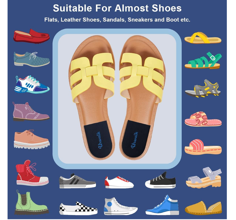 3 Layers Adjustable Supination & Over-Pronation Corrective Shoe Inserts,