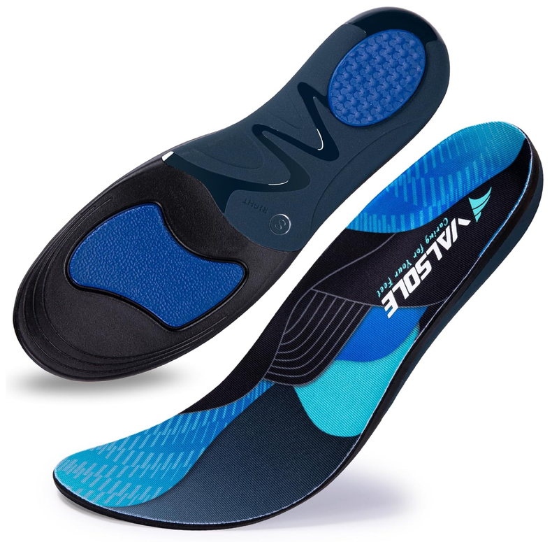 VALSOLE Comfort Insoles for Men Women - Arch Support Orthotics Inserts