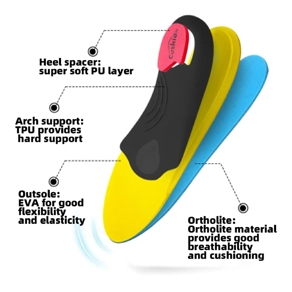 VALSOLE Heavy Duty Support Pain Relief Orthotics - 220+ lbs Plantar Fa