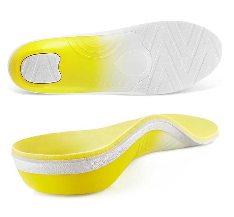 VALSOLE Heavy Duty Support Orthotic Insoles for Men & Women 220+ lbs - Plantar Fasciitis,
