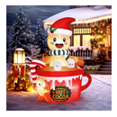 VINGLI 6ft Tall Christmas Gingerbread Inflatable, Blow Up Yard Decoration with Secure Stakes Storage Bag, Electric Blower Fan for Indoor Outdoor Garden Decor