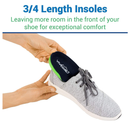 ViveSole 3/4 Plantar Fasciitis Insoles for Women and Men - Orthopedic Inserts