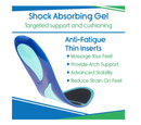 ViveSole Gel Insoles for Men & Women - Shoe Inserts for Walking & Standing All Day