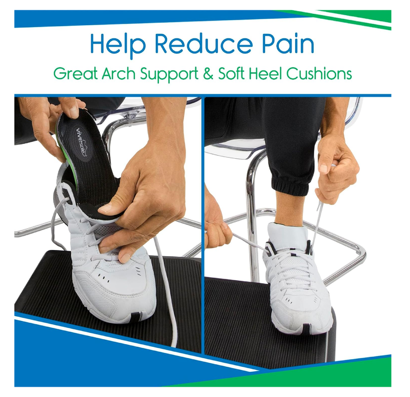 ViveSole High Arch Support Inserts for Men & Women - 200lbs Gel Shoe Insoles