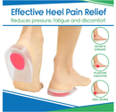 ViveSole Heel Cups for Kids for Pain Relief (2 Pairs) - Gel Cushions for Severs Disease, Plantar Fasciitis,