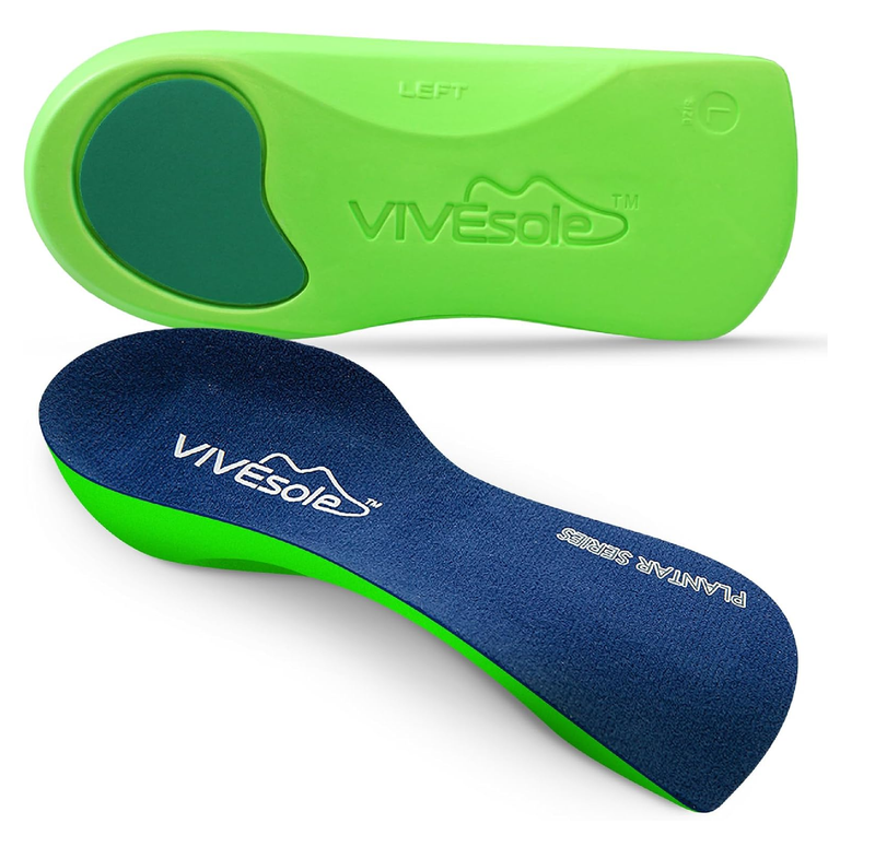 ViveSole 3/4 Plantar Fasciitis Insoles for Women and Men - Orthopedic Inserts