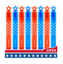 VKTEN 32Pcs 4th of July Mini Bubble Wands Patriotic Red White Blue Bubbles for Kids Independence Day Party Favors Patriotic Decorations