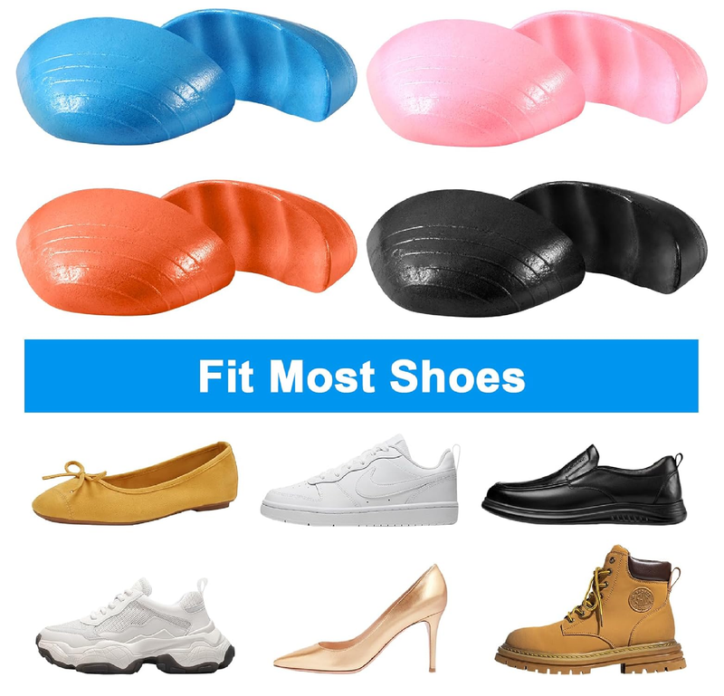 4 Pairs Big Shoe Fillers for Loose Shoe,Toe Cushion Fillers Make Shoes Fit,Prevent Heel Sliping for Women